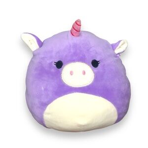 Squishmallow Astrid Purple Unicorn Glitter Horn Soft Plush Stuffed Toy 10”